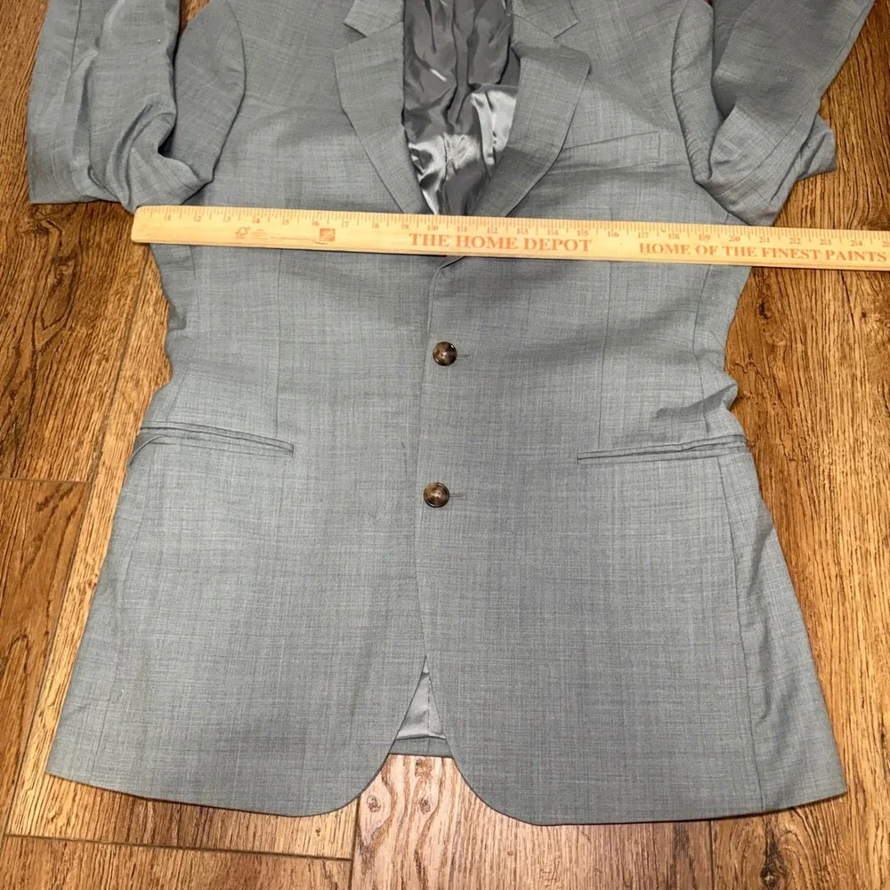 Ralph Lauren Slim Fit Mens 40L Gray 100% Wool Blazer Sport Coat 2-Button